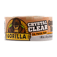 Gorilla Crystal Clear Tape, 3" Core, 1.88" x 18 yds (6060002)