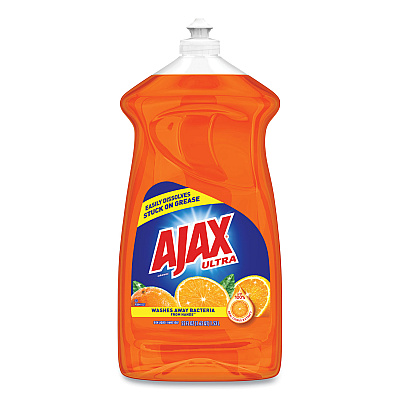 Ajax Dish Detergent, Liquid, Antibacterial, Orange, 52 oz, Bottle, 6/Carton (49860CT)