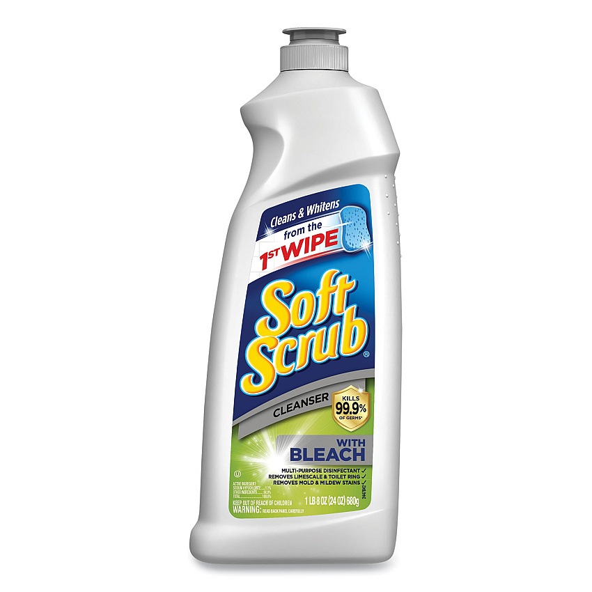 Soft Scrub Cleanser with Bleach 24 oz Bottle, 9/Carton (01602)