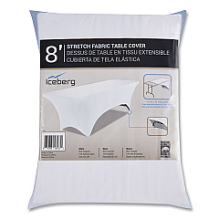 Iceberg iGear Fabric Table Cover, Polyester, 30 x 72, White (16523)