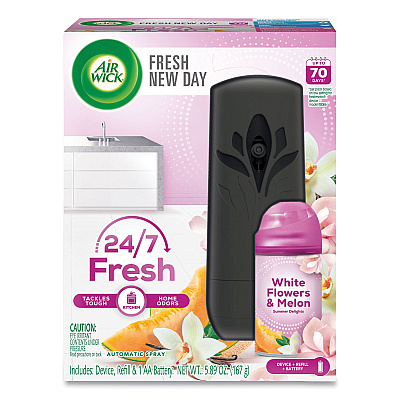 Air Wick Freshmatic Life Scents Starter Kit, Summer Delights, 5.89 oz Aerosol Spray, 4/Carton (88410)