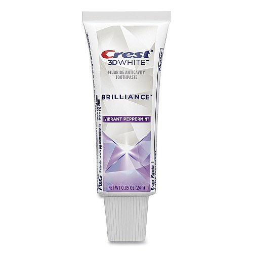 3d White Brilliance Advanced Whitening Technology + Advanced Stain Protection Toothpaste, 0.85 Oz Tube, 72/carton