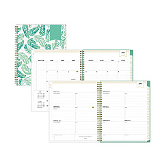 Blue Sky Day Designer Academic Year Weekly/Monthly Frosted Planner, Palms Artwork, 11 x 8.5, 12-Month (July-June): 2022-2023 (137891)