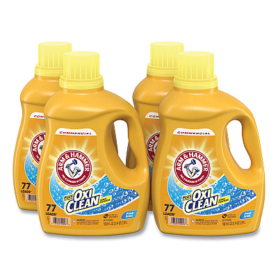 Arm &amp; Hammer OxiClean Concentrated Liquid Laundry Detergent, Fresh, 100.5 oz Bottle, 4/Carton (3320050027)