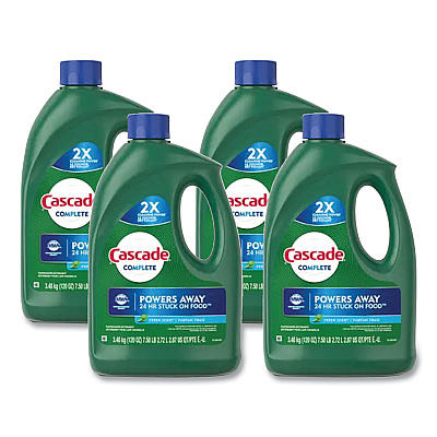 Cascade Complete Gel Dishwasher Detergent, Fresh, 120 oz Bottle, 4/Carton (53987)
