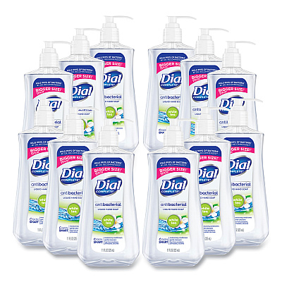 Dial Antibacterial Liquid Hand Soap, White Tea Scent, 11 oz Pump Bottle, 12/Carton (20940)