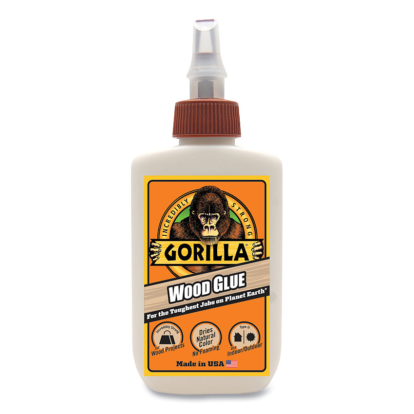 Gorilla Wood Glue, 4 oz, Dries Light Tan (6202001)