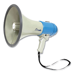 Champion Sports Megaphone, 12-25W, 1000 Yard Range, White/Blue (MP12W)