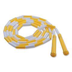 Champion Sports Segmented Plastic Jump Rope, 8 ft, Yellow/White (PR8)