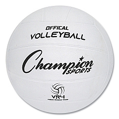 Champion Sports Rubber Volleyball, Official Size, White (VR4)