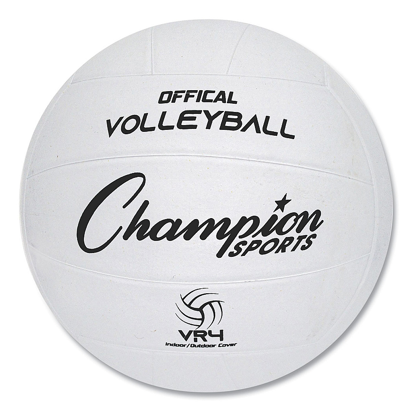 Champion Sports Rubber Volleyball, Official Size, White (VR4)