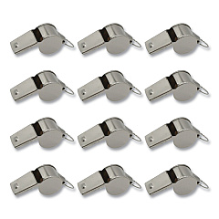 Champion Sports Sports Whistle, Medium Weight, Metal, Silver, Dozen (501)