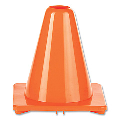 Champion Sports Hi-Visibility Vinyl Cones, 6" Tall, Orange (C6OR)