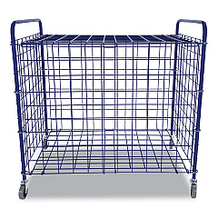 Champion Sports Lockable Ball Storage Cart, 24-Ball Capacity, 37w x 22d x 20h, Blue (LFX)