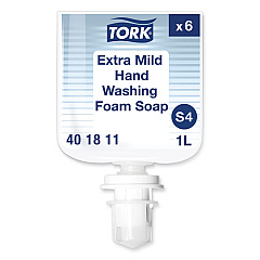 Tork Extra Mild Foam Soap, Unscented, 1 L Refill, 6/Carton (401811)
