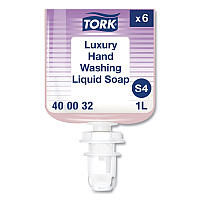 Tork Luxury Liquid Soap, Soft Rose Scent, 1L Refill, 6/Carton (400032)