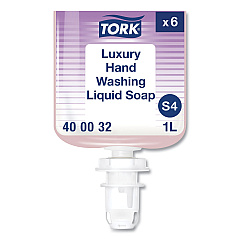 Tork Luxury Liquid Soap, Soft Rose Scent, 1L Refill, 6/Carton (400032)