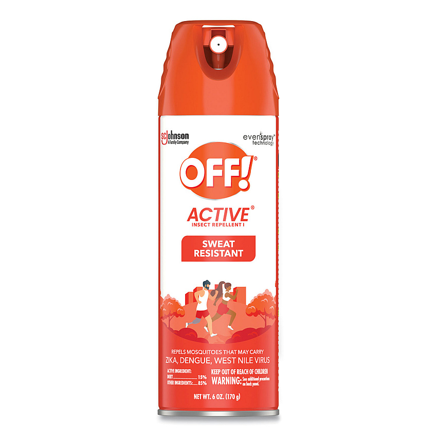 OFF! ACTIVE Insect Repellent, 6 oz Aerosol Spray, 12/Carton (334678)