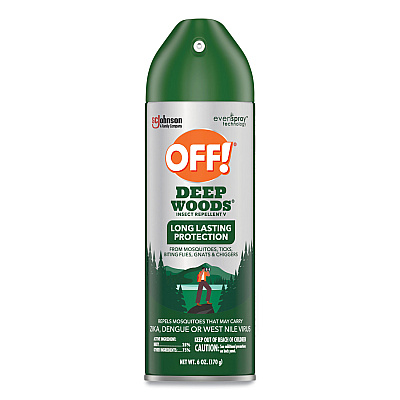 OFF! Deep Woods Insect Repellent, 6 oz Aerosol Spray, 12/Carton (334689)