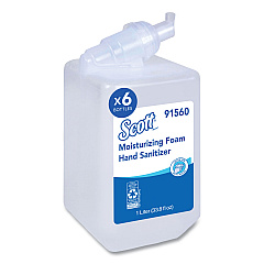 Scott Pro Moisturizing Foam Hand Sanitizer, 1,000 mL Refill, Fruity Cucumber Scent, 6/Carton (91560)