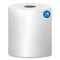 Scott Essential High Capacity Hard Roll Towels for Business, 1.5" Core, 8" x 1,000 ft, Recycled, White, 6/Carton (01005)