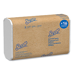 Scott Essential Multi-Fold Towels, Absorbency Pockets, 9.2 x 9.4, White, 250/Packs, 16 Pack/Carton (01804)