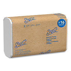 Scott Essential Multi-Fold Towels, Absorbency Pockets, 9.2 x 9.4, White, 250/Pack, 16 Packs/Carton (01840)