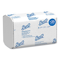 Pro Scottfold Towels, 9.4 x 12.4, White, 175 Towels/Pack, 25 Packs/Carton (01980)
