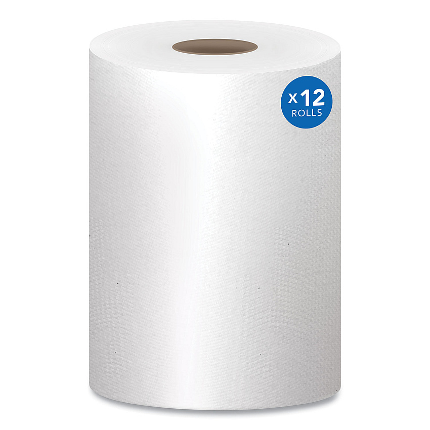 Scott Essential Hard Roll Towels for Business, Absorbency Pockets, 1.5" Core, 8 x 400 ft, White, 12 Rolls/Carton (02068)