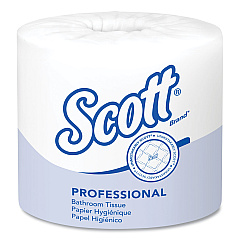 Scott Essential Standard Roll Bathroom Tissue for Business, Septic Safe, 1-Ply, White, 1210 Sheets/Roll, 80 Rolls/Carton (05102CT)