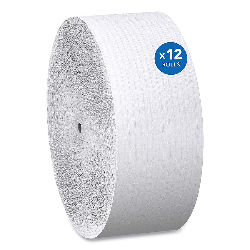 Scott Essential Coreless JRT, Septic Safe, 1-Ply, White, 2300 ft, 12 Rolls/Carton (07005)