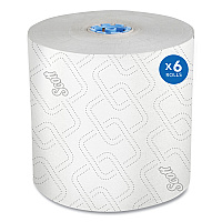 Pro Hard Roll Paper Towels with Elevated Scott Design for Scott Pro Dispenser, Blue Core Only, 1,150 ft Roll, 6 Rolls/Carton (25702)