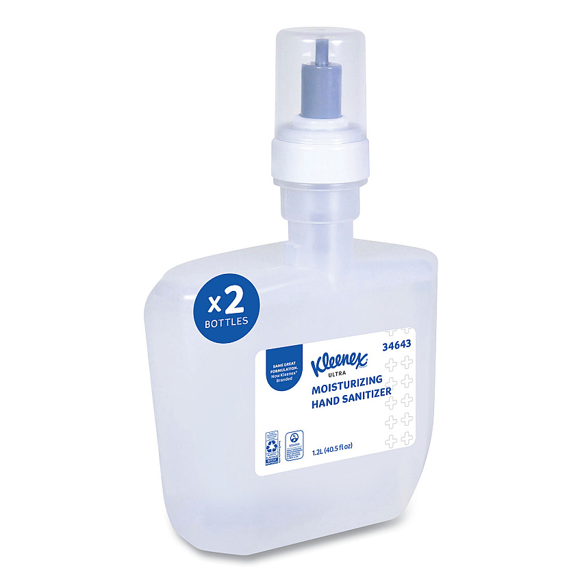 Scott Control Super Moisturizing Foam Hand Sanitizer, 1,200 mL Cassette, Unscented, 2/Carton (34643)