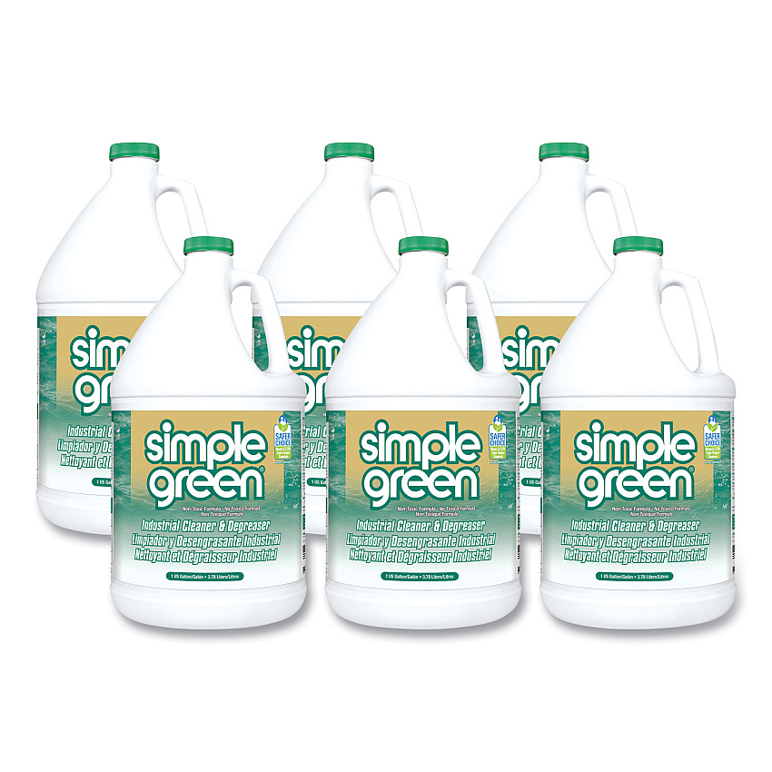 Simple Green Industrial Cleaner and Degreaser, Concentrated, 1 gal Bottle, 6/Carton (13005CT)