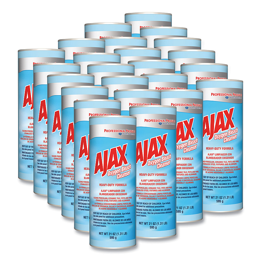 Ajax Oxygen Bleach Powder Cleanser, 21oz Can, 24/Carton (14278CT)