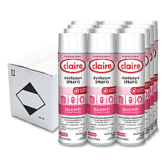 Claire Spray Q Disinfectant, Country Fresh Scent, 17 oz Aerosol Spray, Dozen (1001)
