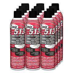 Camie 513 Fast Tack Upholstery Adhesive, 12 oz, Dries Clear, Dozen