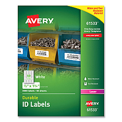 Avery 61533 Durable Permanent ID Labels