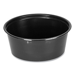Fabri-Kal Portion Cups, 3.25 oz, Black, 250/Sleeve, 10 Sleeves/Carton (PPC325B)