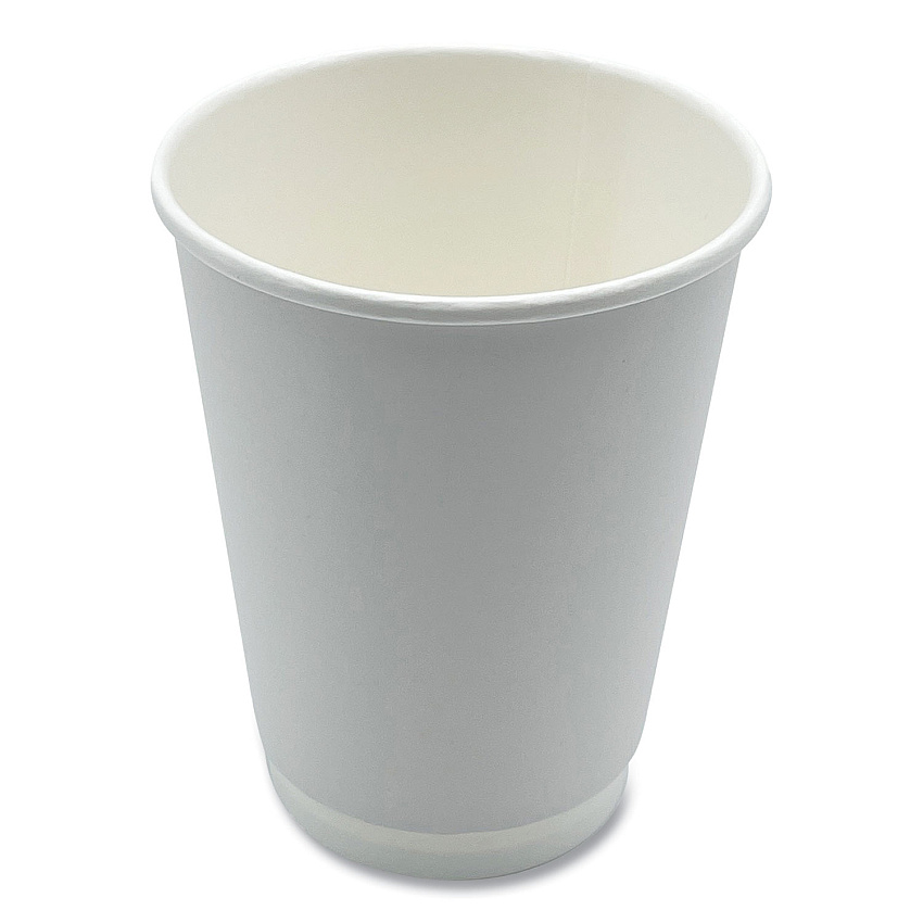 Boardwalk Paper Hot Cups, Double-Walled, 12 oz, White, 25/Pack (BWKDW12HCUPPK)