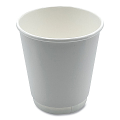 Boardwalk Paper Hot Cups, Double-Walled, 10 oz, White, 500/Carton (BWKDW10HCUP)