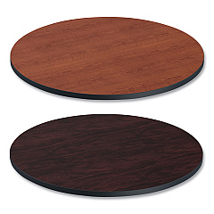 Alera Reversible Laminate Table Top, Round, 35.38w x 35.38d, Medium Cherry/Mahogany (ALETTRD36CM)
