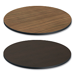 Alera Reversible Laminate Table Top, Round, 35.38w x 35.38d, Espresso/Walnut (ALETTRD36EW)