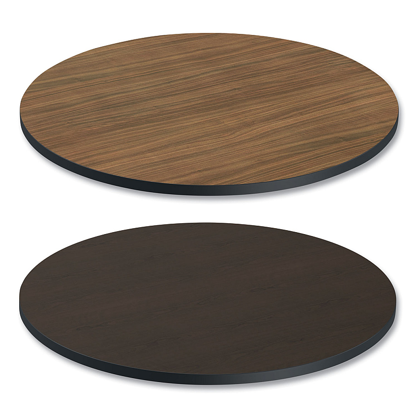 Alera Reversible Laminate Table Top, Round, 35.38w x 35.38d, Espresso/Walnut (ALETTRD36EW)