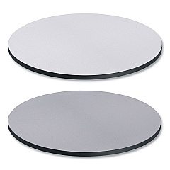 Alera Reversible Laminate Table Top, Round, 35.38w x 35.38d, White/Gray (ALETTRD36WG)