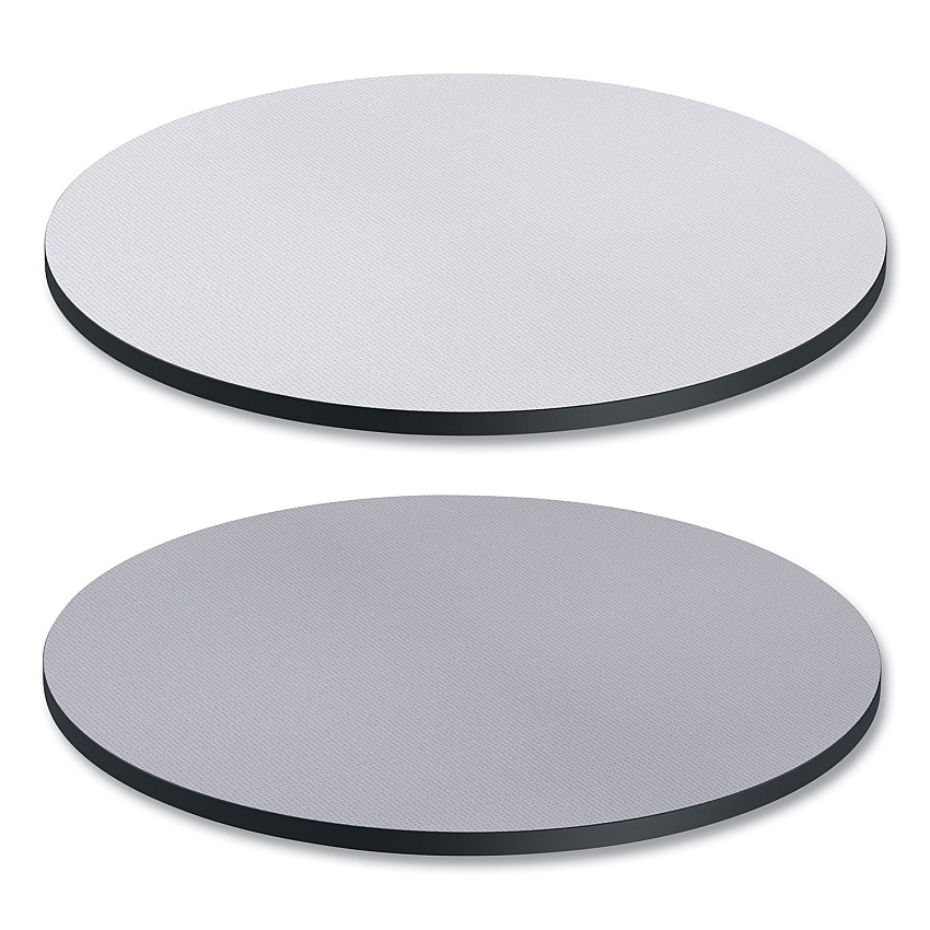 Alera Reversible Laminate Table Top, Round, 35.38w x 35.38d, White/Gray (ALETTRD36WG)