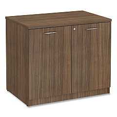 Alera Valencia Series Storage Cabinet, 34 1/8w x 22 7/8d x 29 1/2h, Modern Walnut (ALEVA613622WA)
