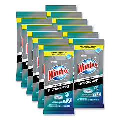 Windex Electronics Cleaner, 7 x 10, Neutral Scent, 25/Pack, 12 Packs/Carton (319248)