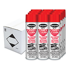 Sprayway Crazy Clean All Purpose Cleaner, Floral Scent, 19 oz Aerosol Spray, Dozen (031)