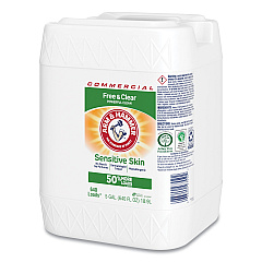 Arm &amp; Hammer HE Compatible Liquid Detergent, Unscented, 640 Loads, Free and Clear Scent, 5 gal Jug (3320097550)
